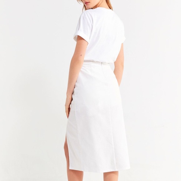 BOG Collective Button-Down Linen Midi Skirt - Picture 3 of 4